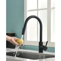 TIMACO küchenarmatur ausziehbar schwarz Wasserhahn Küche 360° Schwenkbar Mischbatterien für Küche Armatur Einhandmischer für Küchen Spüle Spültischarmatur