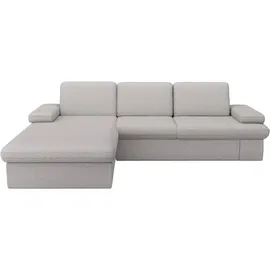 sit&more Ecksofa SIT & MORE "Moreno L-Form, B: 247 cm", grau (hellgrau), B:247cm H:82cm T:171cm, 95% Polyester, 5% Polyamid, Sofas, Ecksofa, mit Armteilverstellung, optional Bettfunktion