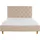 Home Affaire Polsterbett HOME AFFAIRE "Sunley 140", beige, B:203cm L:210cm, Struktur (100% Polyester);Samtstoff (100% Polyester), Betten, Polsterbett, Kreuzsteppung, Kopfteilhöhe 142 cm, ohne oder mit Matratze/Lattenrost