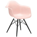 Vitra Stuhl Eames Plastic Armchair DAW 83x63x59 cm zartrosé rosa, Gestell: Ahorn schwarz, Designer Charles & Ray Eames