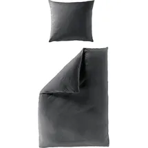 BIERBAUM Elegant uni grau 135 x 200 cm + 80 x 80 cm