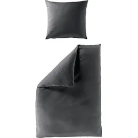 BIERBAUM Elegant uni grau 135 x 200 cm + 80 x 80 cm