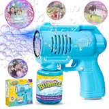 Panacare Seifenblasenpistolen, Seifenblasenmaschine Gun Kinder 4000+ Blasen/Minute mit 130ML Seifenblasenlösung, Blasenspielzeug Geschenk für Kinder/Geburtstag/Party, Bubble Gun