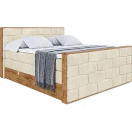 altdecor Boxspringbett 140 x 200 cm H3 Beige