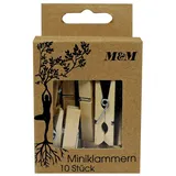 M&M Holzklammern holz 10 Stück, 1 Pack