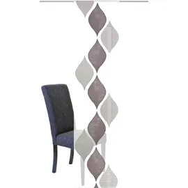 HOME WOHNIDEEN Schiebegardine HOME WOHNIDEEN "GENDRY" Gr. 1, grau, B:60cm H:245cm, Polyester, Gardinen, HxB: 245x60, Schiebevorhang Effektvoile Scherli