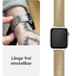 nalia Chronos Edelstahl Armband für Apple Watch Magnet-Band Metallarmband - Stabil - Rostfrei Uhrenarmband, Gold
