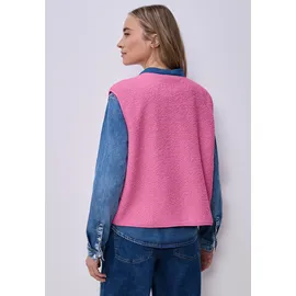 STREET ONE Weste mit V-Neck aus Teddy-Material Rosa 38