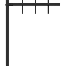 vidaXL Spießzaun 200 x 200 cm Schwarz/Stahl