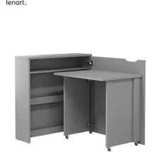 BIM Furniture - Lenart Work Concept Slim CW-02P- ausziehbarer schreibtisch mit regalen - rechts - 79 cm tischplatte in matt grau