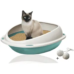 Rohrschneider Katzentoilette Shuttle rosa + Spielkugel 2er-Set