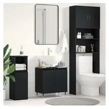 vidaXL Waschbeckenunterschrank 58 x 60 x 33 cm Schwarz