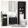 vidaXL Waschbeckenunterschrank 58 x 60 x 33 cm Schwarz