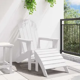 vidaXL Adirondack-Stuhl Gartenstuhl 74 x 82 x 92 cm weiß