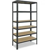shelfplaza HOME 200x120x50 cm Schwerlastregal in anthrazit mit 6 Böden und 145 kg Traglast pro Boden