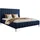 Selsey Fiarro - Polsterbett 140x200 mit Bettkasten, Metallfüßen, Velours, marineblau