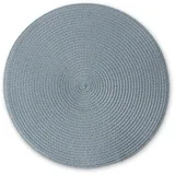 Continenta Geflochtenes Tischset, graublau, Ø 38 cm, 1 Stück, Natur-ähnliche Kunstfaser, hitzebeständiger Untersetzer, abwaschbar