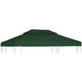 Mengtu Pavillon Ersatzdach Pavillondach Dachplane UV-Schutz und Wasserdicht Ersatzbezug Dach mit Kaminabzug Pavillonabdeckung Ersatzdach Dachplane für Pavillon 310 g/m2 Grün 3x4 m