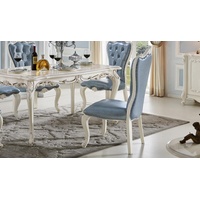 JVmoebel Stuhl, Esszimmer Stuhl Sessel Holz Luxus Klasse Barock Möbel Design Neu blau