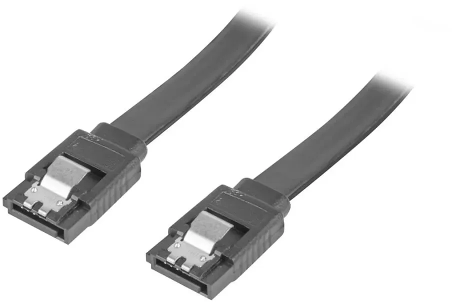 Lanberg SATA 3 6GB/S 70cm Metallclips Schwarz