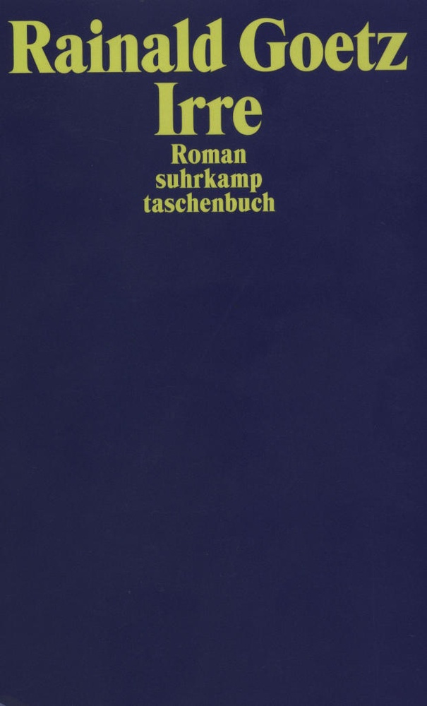 Irre - Rainald Goetz  Taschenbuch