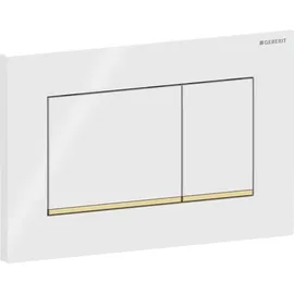 Geberit Sigma30 Betätigungsplatte für 2-Mengen-Spülung weiß/vergoldet 115.883.KK.1