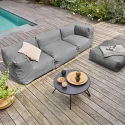 Oviala Business Modulares Eckwohnzimmer mit 4 Sitzen grau