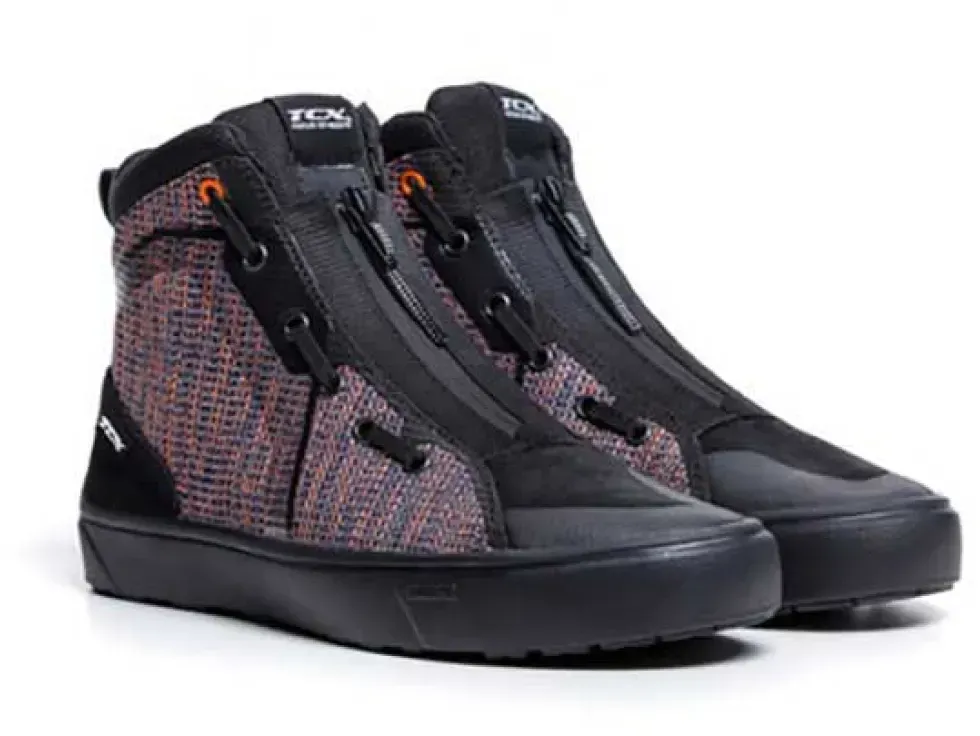 Tcx Ikasu Air Motorradschuhe - Black / Orange / Blue - EU 47