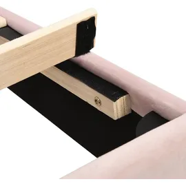 Flieks Polsterbett 90 x 200 cm Massivholz rosa