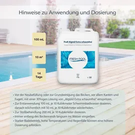 fresh-pool Profi Algizid Extra schaumfrei 5 Liter - Pool Algenmittel | Pool Algizid | Algenmittel | Algen entfernen | Algezid