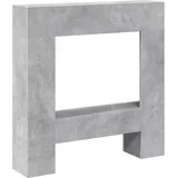 vidaXL Kaminumrandung, Dekorative Kaminkonsole, Kaminsims Dekokamin für Wohnzimmer, Kaminattrappe Kaminverkleidung, Betongrau Holzwerkstoff