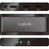 Logilink 2 Port DisplayPort-Splitter 3840 x 2160 Pixel Schwarz