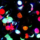 Nipach Maxi LED Lichterkette 8mm 100er bunt-grün 10m aussen BA11775