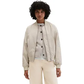 Marc O'Polo Outdoorjacke MARC O'POLO "aus recyceltem Shiny-Polyester-Twill", Damen, Gr. 44, beige (linen beige), Obermaterial: 100% Polyester, unifarben, regular fit, Rippbündchen, Jacken Outdoorjacke