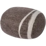 myfelt Alwin - Filz Kieselstein, Meditationskissen, Yogakissen, Dekokissen, Pouf, Hellbraun rund - Größe M