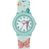 Prinzessin Lillifee Quarzuhr 2037728 grün Textilarmband bunt