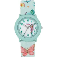 Prinzessin Lillifee Quarzuhr 2037728 grün Textilarmband bunt