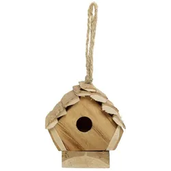 Chic Antique Holz Vogelhaus für den Garten, Höhe 13, Länge 14, Breite 13 cm