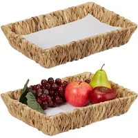 Relaxdays Obstschalen, 2er Set, Dekokörbe für Obst, Brot uvm.,