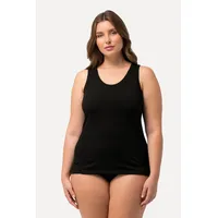 Ulla Popken Damen Bodyforming-unterhemd, Breite Träger Unterhemden, Schwarz, 54-56