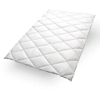 John Cotton Anna, 135x200 cm, | Dauerhaft Sommerdecke mit Anti-Allergie Füllung: - Weiß,