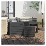 furnicato Gartenbox 3-tlg. 50,5 x 46,5 x 50,5 cm Grau