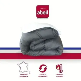 les tendances Abeil, Couette Bicolore – Weiß und Grau - Grau