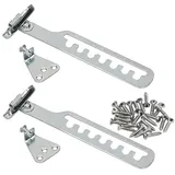 KOTARBAU® 2er Set Kipp-Regler für Fenster Fensterfeststeller Zuschlagschutz Fensterriegel zum Einstellen der Fensteröffnung Fensterstopper Kippschere Silber