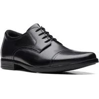 CLARKS Herren Howard Cap Oxford, Black Leather, 41 EU