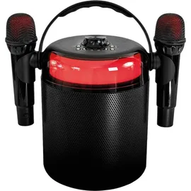 Ledwood Ledwood, Bluetooth Karaoke Lautsprecher 120W mit 2 kabellosen Mikrofonen, Schwarz