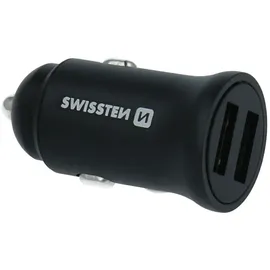 Swissten CL Adapter 2x USB 4.8A Metall schwarz