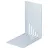 Maul Buchstütze Metall 14x8,5x14 cm Silber 2 St.