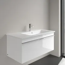 Villeroy & Boch Venticello Möbel-Waschtisch 4134R1RW 100x50cm, stone white C-plus, mit Hahnloch, mit Überlauf, rechts