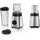 Alpina Smoothie Maker Mixer - Smoothie Mixer 300W - Inkl. Smoothie Becher 300ml und 600ml - 2 Geschwindigkeiten und Pulsierende Funktion - Edelstahl - Silber/Schwarz